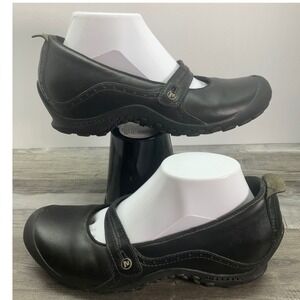 Merrell Plaza Bandeau Black Leather Mary Jane Flat Shoes Womens 9.5 J46406